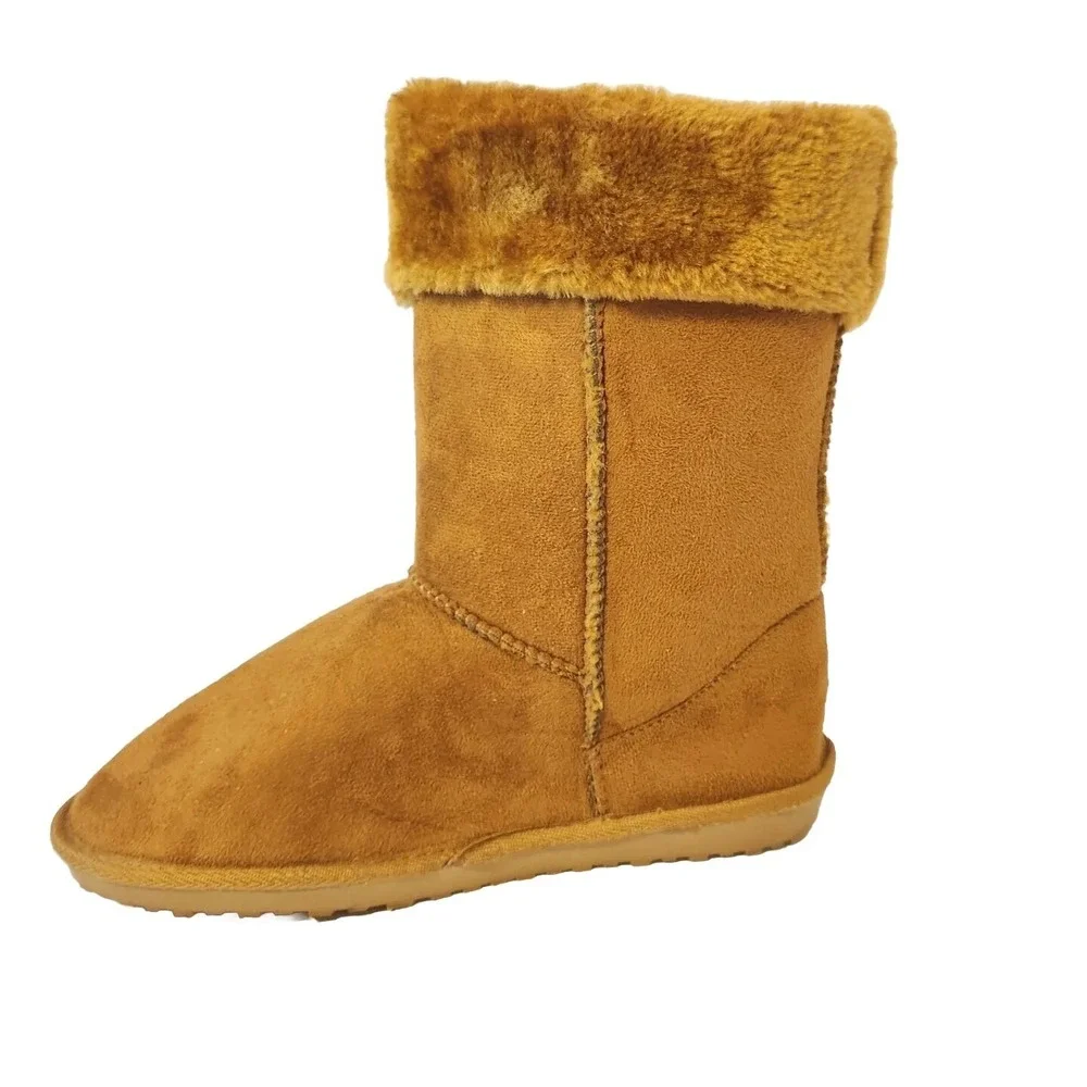 Eskis Winter Boots Womens‎ Size 8 Brown Faux Fur Lined Snow Boot Ladies Footwear